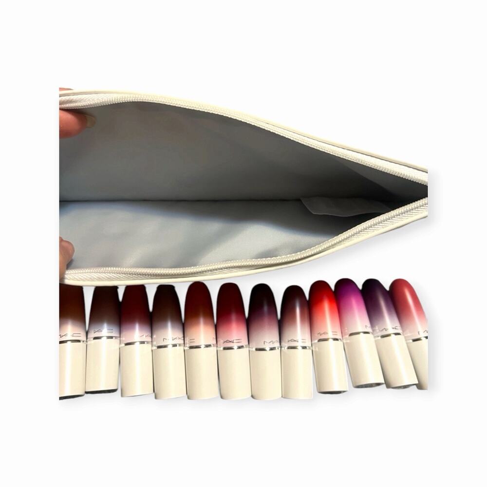 MAC Lips by the Dozen Mini Powder Kiss Lipstick Set - 12pc Vault BRAND NEW - Picture 4 of 5